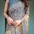 Blue color ready to wear saree with unstich blouse
