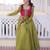 Mehendi chanderi gown with embroidery beats work