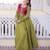 Mehendi chanderi gown with embroidery beats work