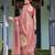 Rose color ready to wear saree with unstich blouse
