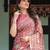 Rose color ready to wear saree with unstich blouse