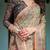 Olive color ready to wear saree with unstich blouse