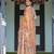 Orange color ready to wear saree with unstich blouse