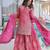Pink silk suit with zari sequin embroidery work