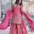 Pink silk suit with zari sequin embroidery work