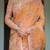Orange color ready to wear saree with unstich blouse