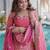 Pink silk suit with zari sequin embroidery work