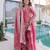 Pink silk suit with zari sequin embroidery work