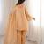 Yellow silk suit with real mirror embroidery work