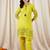 Women's Gorgeous Printed Work Cotton Fabric Straight Kurta Pant Set