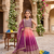 Designer chinon silk embroidered work wedding lehenga choli for kids
