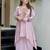 Women's Gorgeous Embroidery Work French Crepe Fabric Flared Kurta Palazzo Set