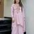 Women's Gorgeous Embroidery Work French Crepe Fabric Flared Kurta Palazzo Set