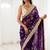 Women's satin silk saree with elegant lace border party wear designer saree