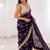 Women's satin silk saree with elegant lace border party wear designer saree