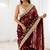 Women's satin silk saree with elegant lace border party wear designer saree