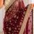 Women's satin silk saree with elegant lace border party wear designer saree