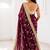 Women's satin silk saree with elegant lace border party wear designer saree