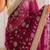 Women's satin silk saree with elegant lace border party wear designer saree