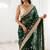 Women's satin silk saree with elegant lace border party wear designer saree