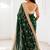 Women's satin silk saree with elegant lace border party wear designer saree