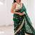 Women's satin silk saree with elegant lace border party wear designer saree