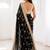 Women's satin silk saree with elegant lace border party wear designer saree