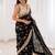 Women's satin silk saree with elegant lace border party wear designer saree
