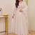 Women's Gorgeous Embroidery Work Chanderi Sik Fabric Flared Anarkali Pant and Dupatta Set