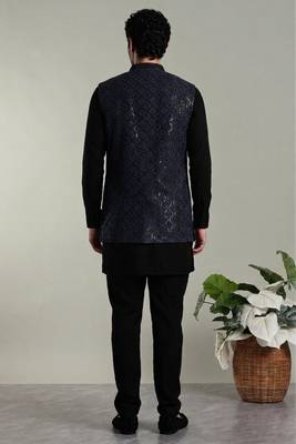 Men's stylish indo-western rayon coat kurta set 2