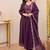 Women's Gorgeous Embroidery Work Chanderi Sik Fabric Flared Anarkali Pant and Dupatta Set