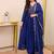 Women's Gorgeous Embroidery Work Chanderi Sik Fabric Flared Anarkali Pant and Dupatta Set