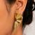 Gold plated crystal fringe earrings