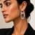 Silver plated organic loop hoop earrings