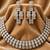 Silver studded collar necklace set