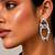 Silver plated organic loop hoop earrings
