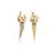 Gold plated orchid flower tassel chain earrings