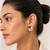 Gold plated multicolor stud earrings