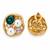 Gold plated multicolor stud earrings