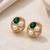 Gold plated multicolor stud earrings