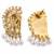 Gold plated pearl cuff earrings