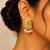 Gold plated pearl cuff earrings