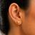 Gold plated mini stud earrings