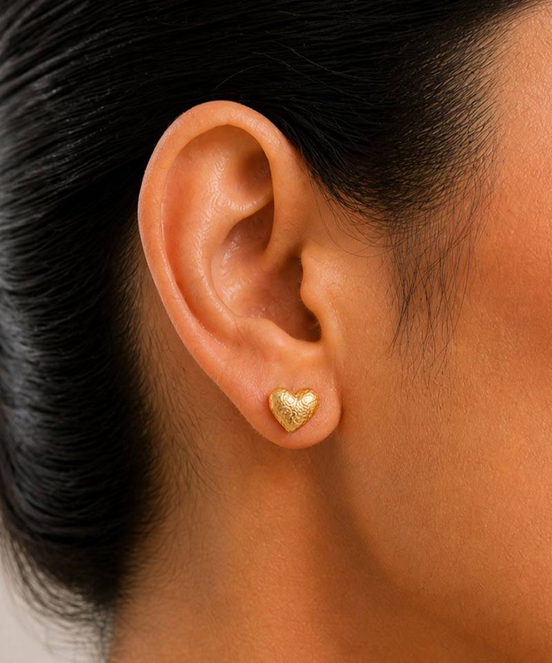 Gold plated mini stud earrings