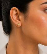 Gold plated mini stud earrings