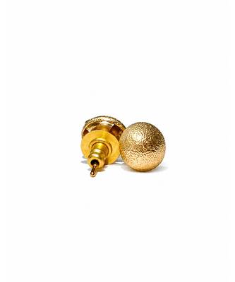 Gold plated textured ball stud earrings 4
