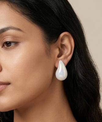 White opal teardrop earrings 1