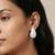 White opal teardrop earrings