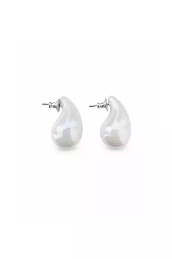White opal teardrop earrings