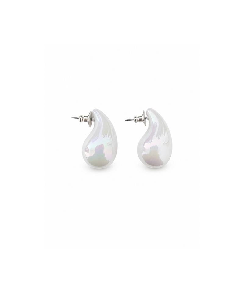 White opal teardrop earrings